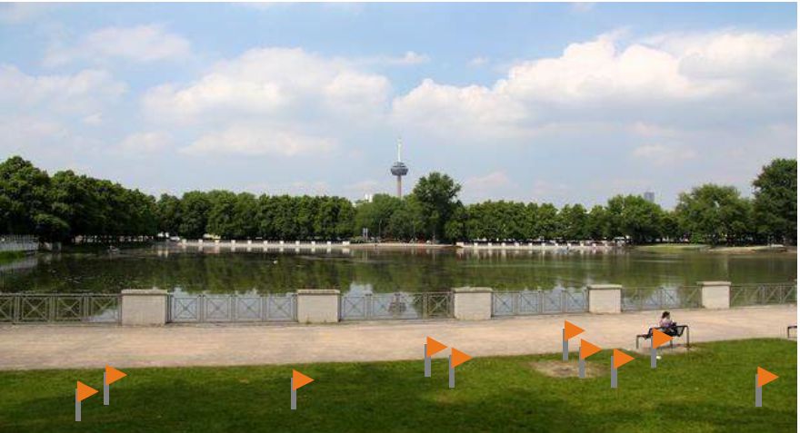 Fähnchen Aachener Weiher