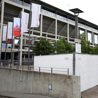Abgesperrtes Rheinenergie-Stadio