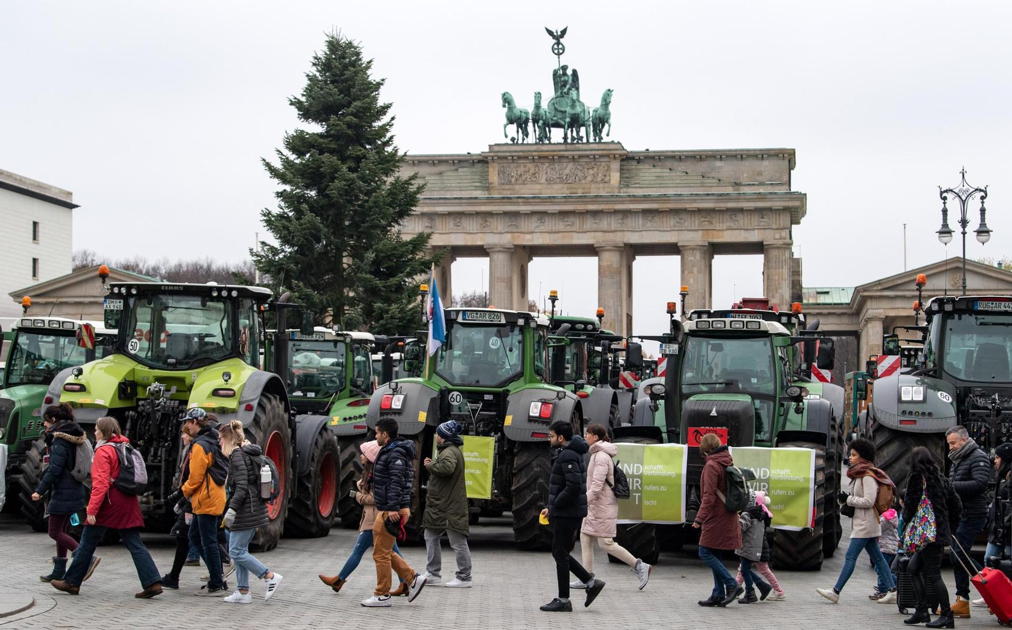 Bauern Brandenburger Tor