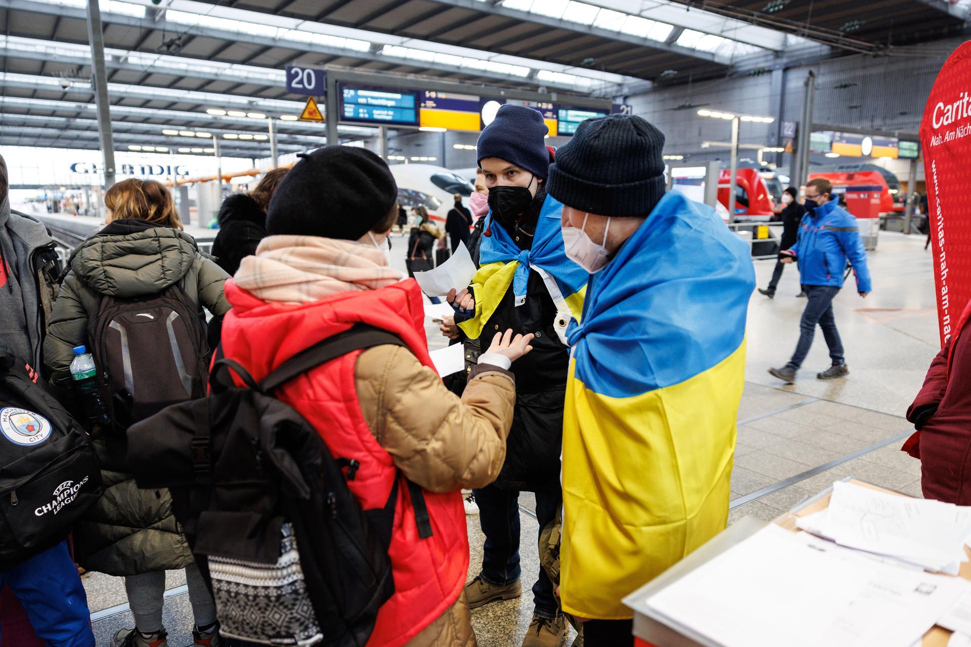 Ukrainische Geflüchtete Symbol 250422