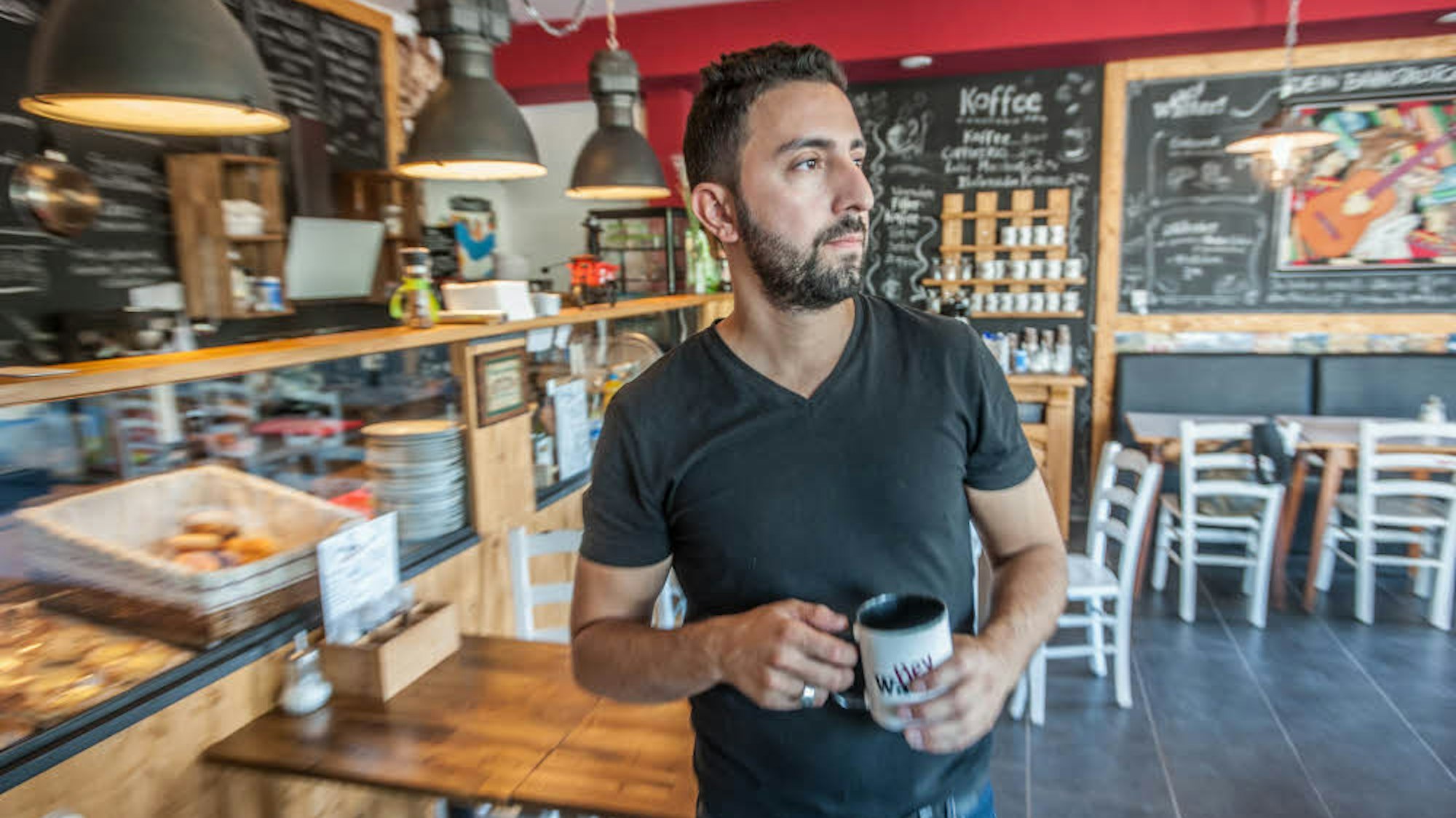 Walter Alejandro di Cara in seinem Café