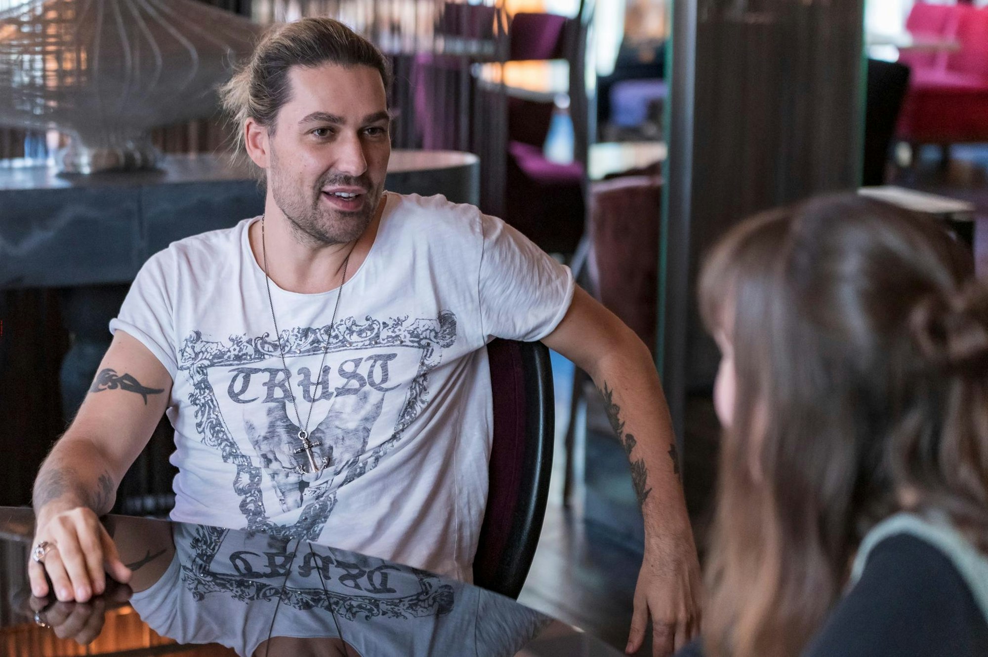David Garrett im Gespräch im Hotel Savoy.