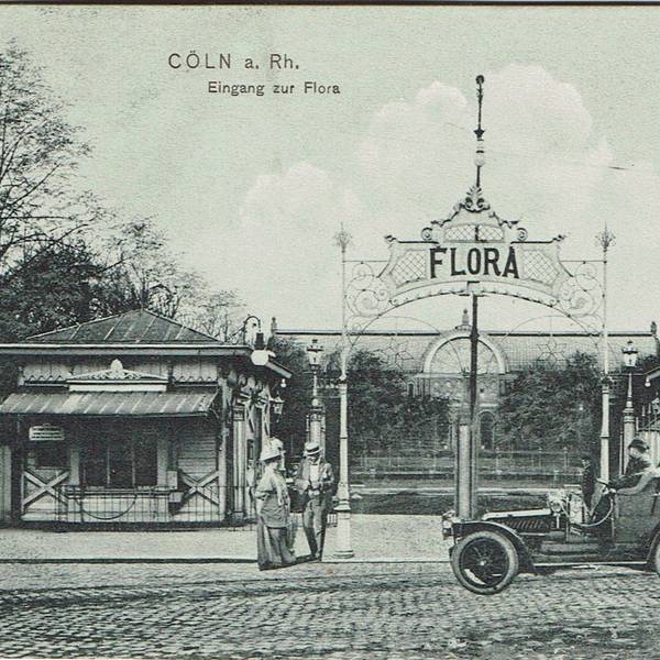 Floraeingang um 1910 mit AutoBrokmeier