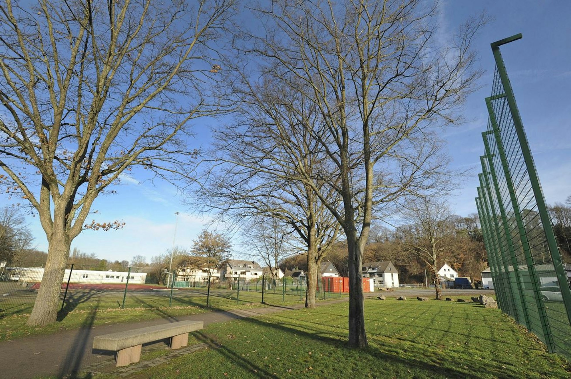 Sporthalle Bäume Balker Aue