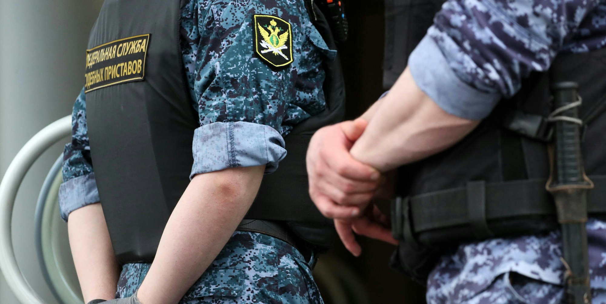 Russland Polizei Wache Symbolbild IMAGO