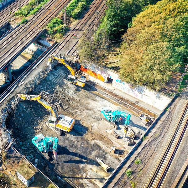 Brücke A40 Abriss