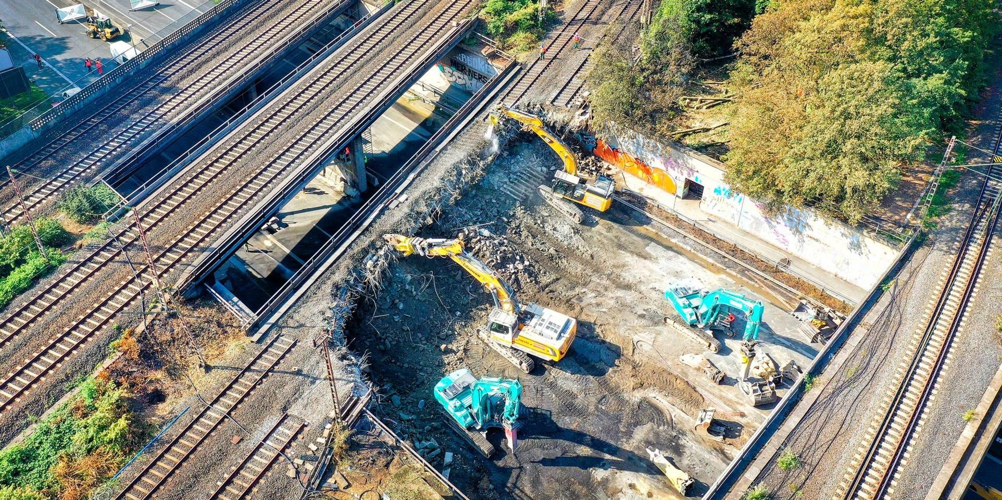 Brücke A40 Abriss