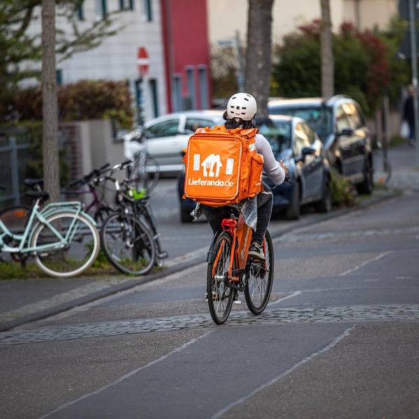 Lieferdienst Radfahrer