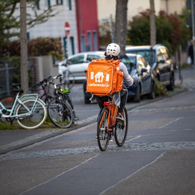 Lieferdienst Radfahrer