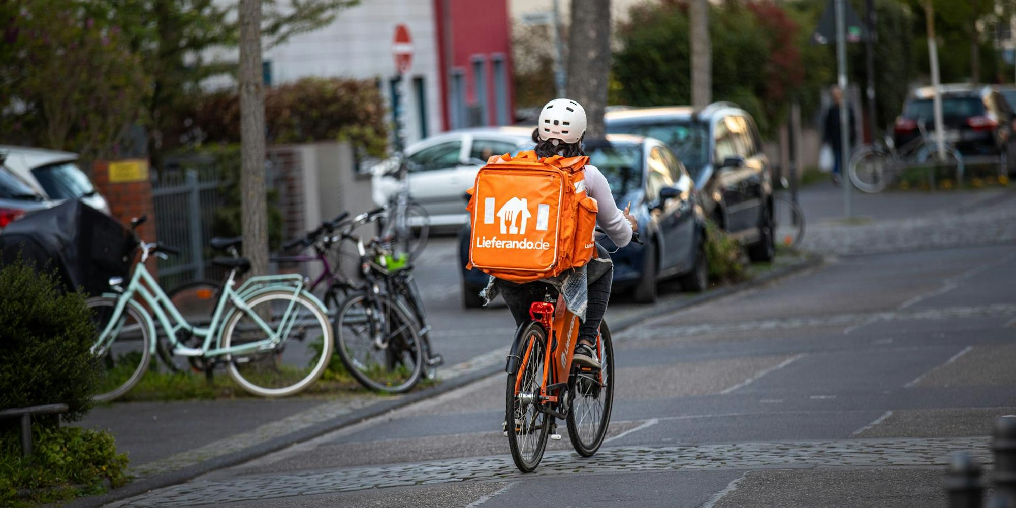 Lieferdienst Radfahrer