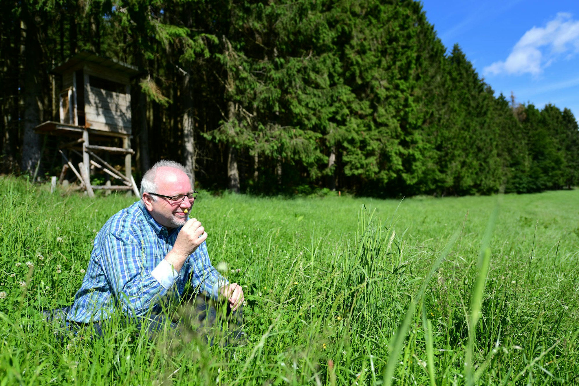 Promiwandern Willibert Pauels mit Blume