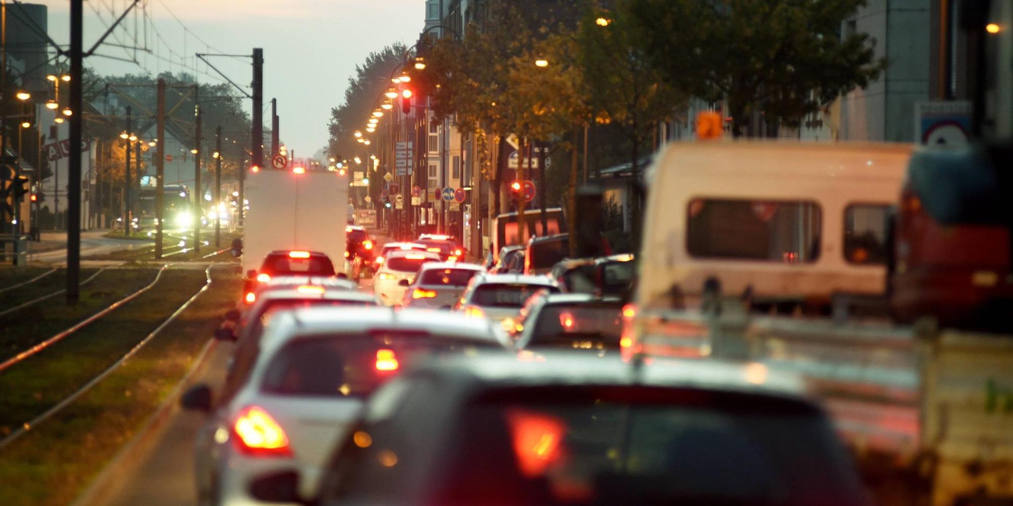 Pförtnerampel Stau