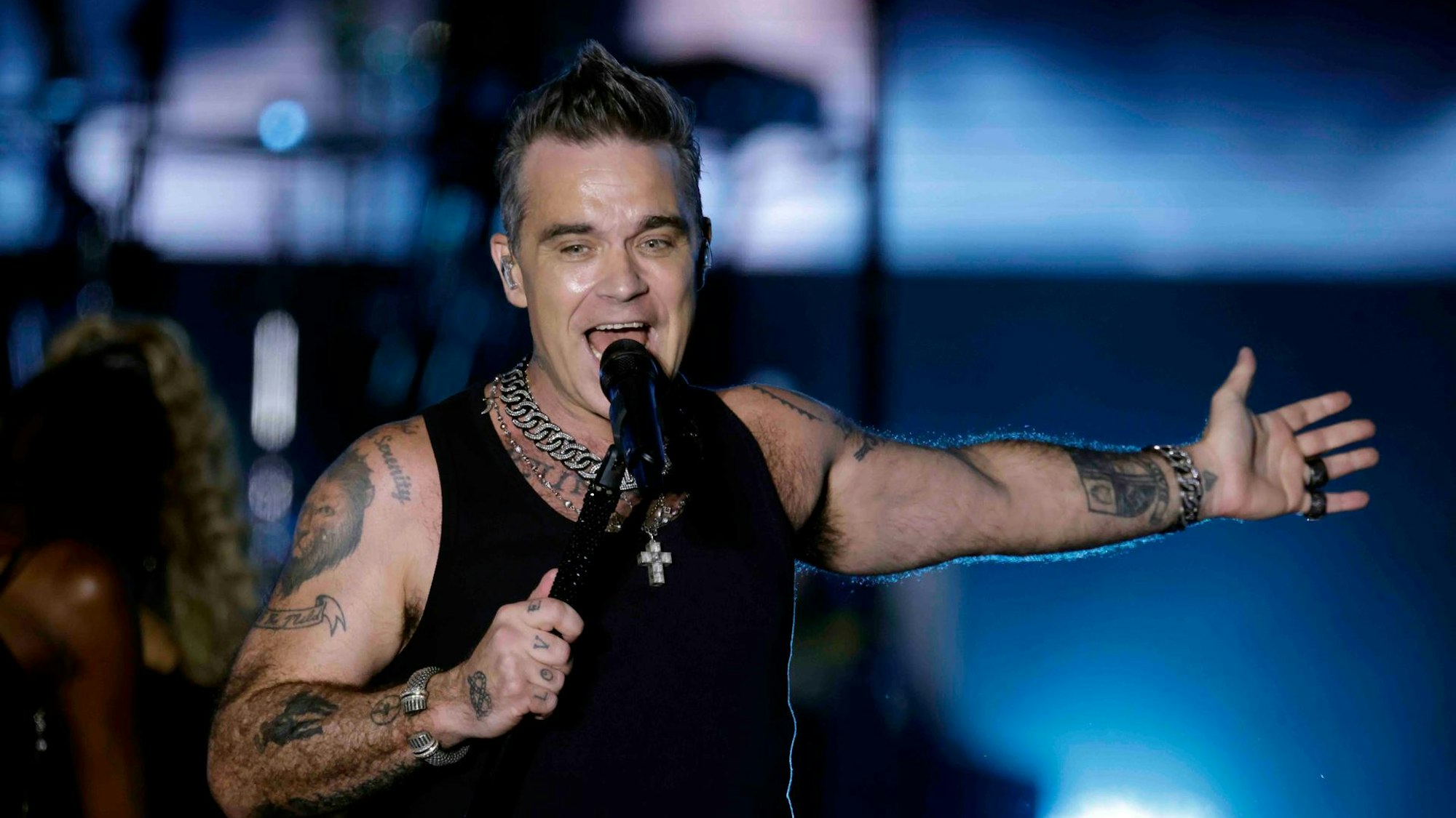 Robbie Williams im Bonner Hofgarten.
