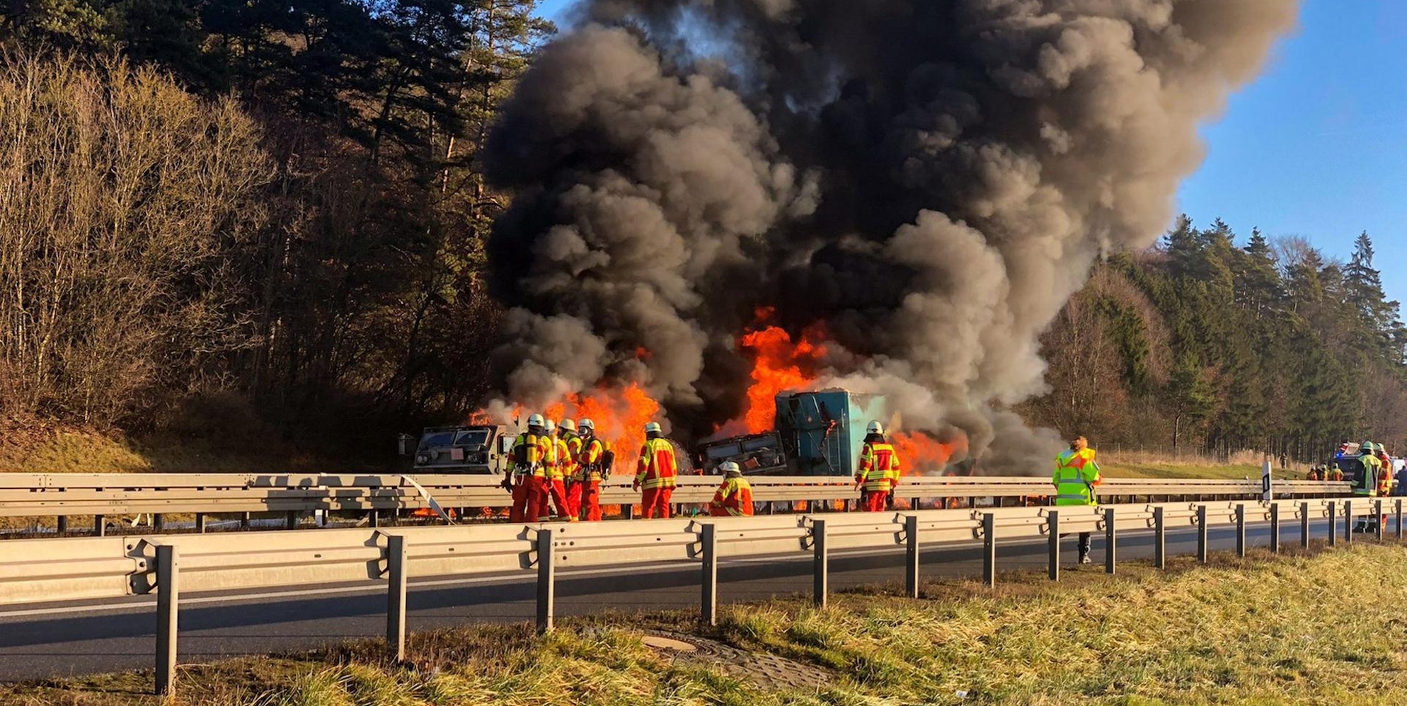 A3 Unfall Militärkonvoi