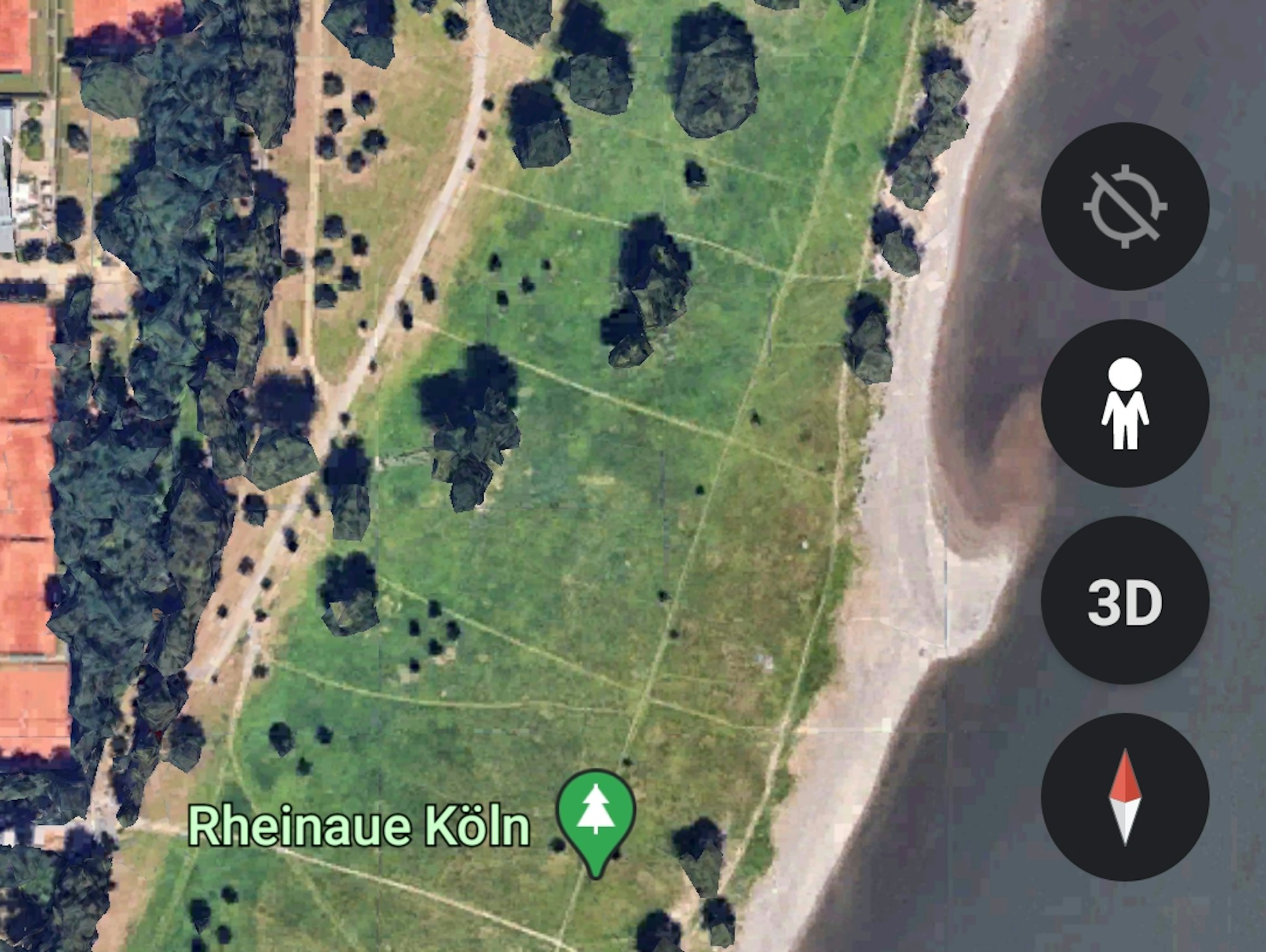 Trampelpfade Rheinufer Neu