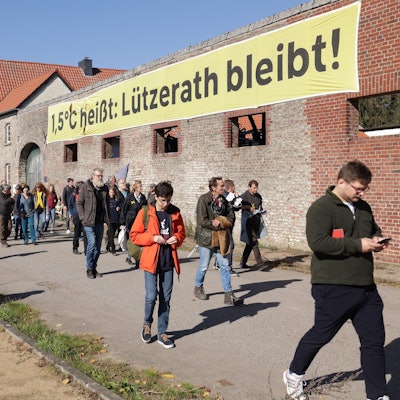 Demonstranten Tagebau Lützerath