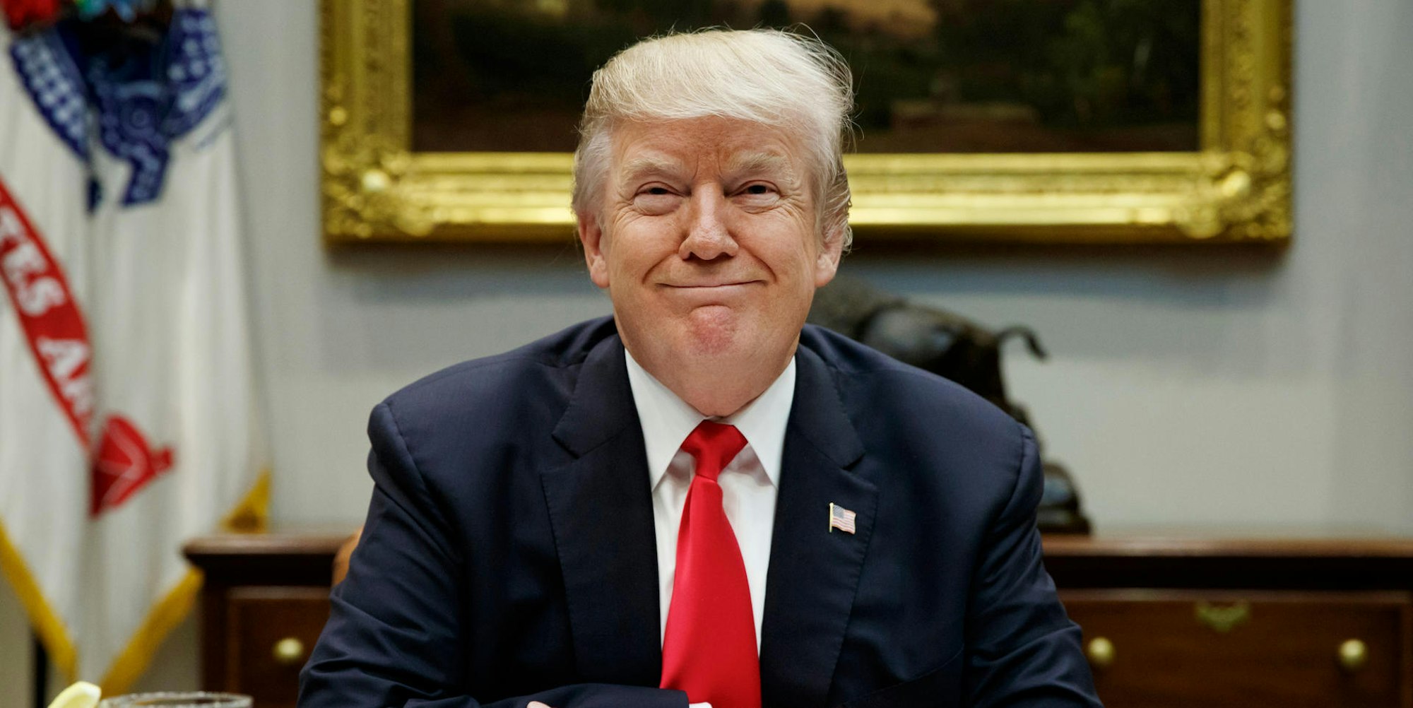 Donald Trump lachend
