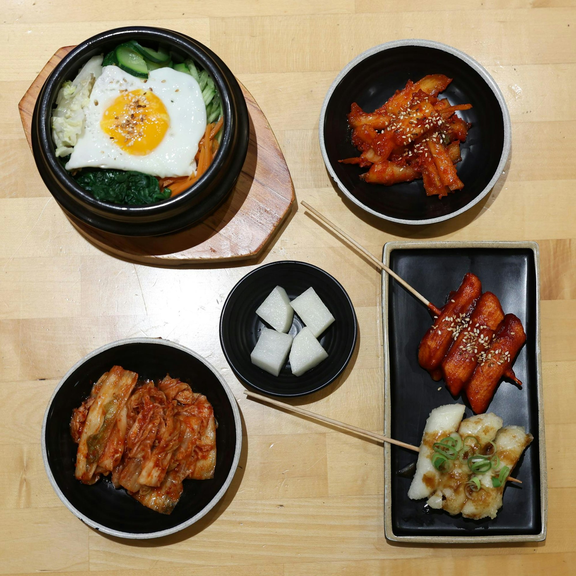 anju essen von oben fotografiert