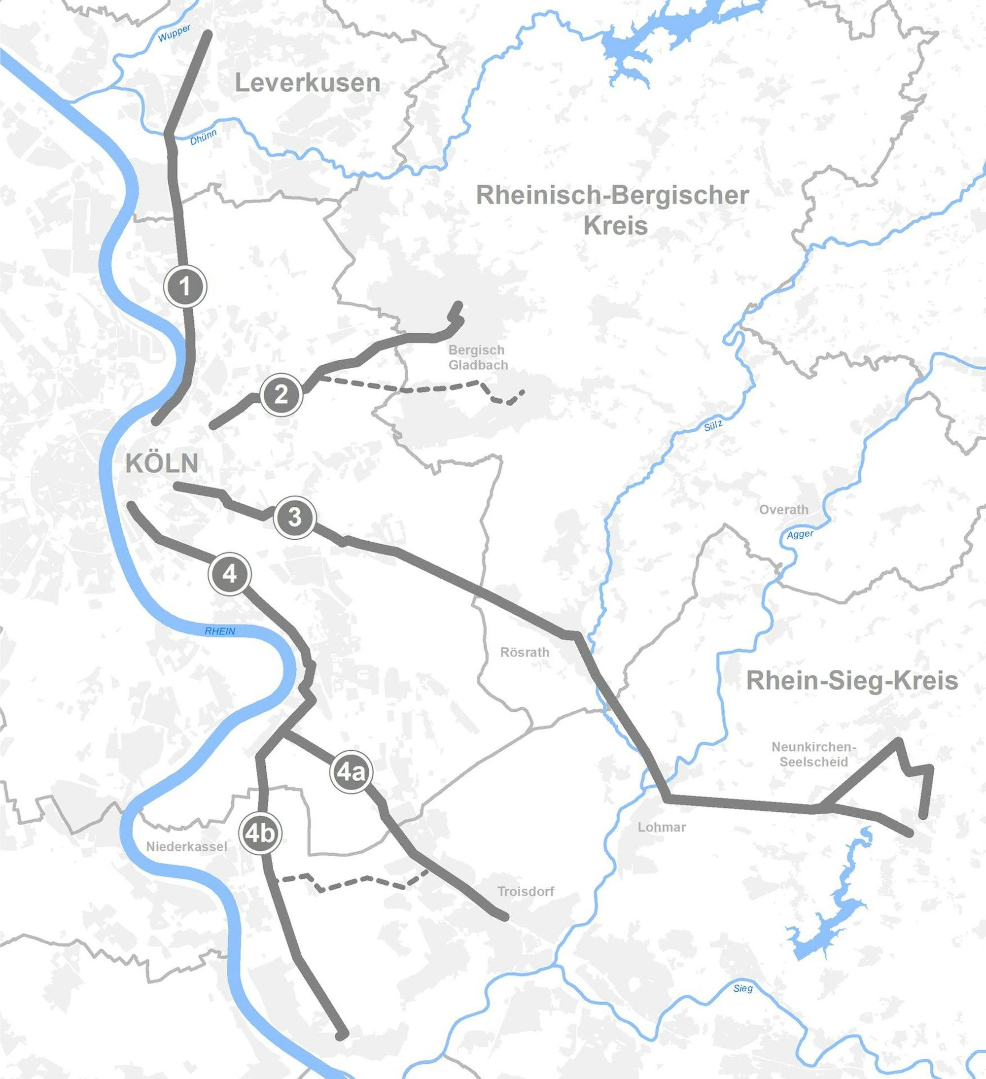 220712_Übersichtskarte_RadPendlerRouten_generalisiert_grau blau inkl. Zu...