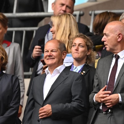 Olaf Scholz im Stadion