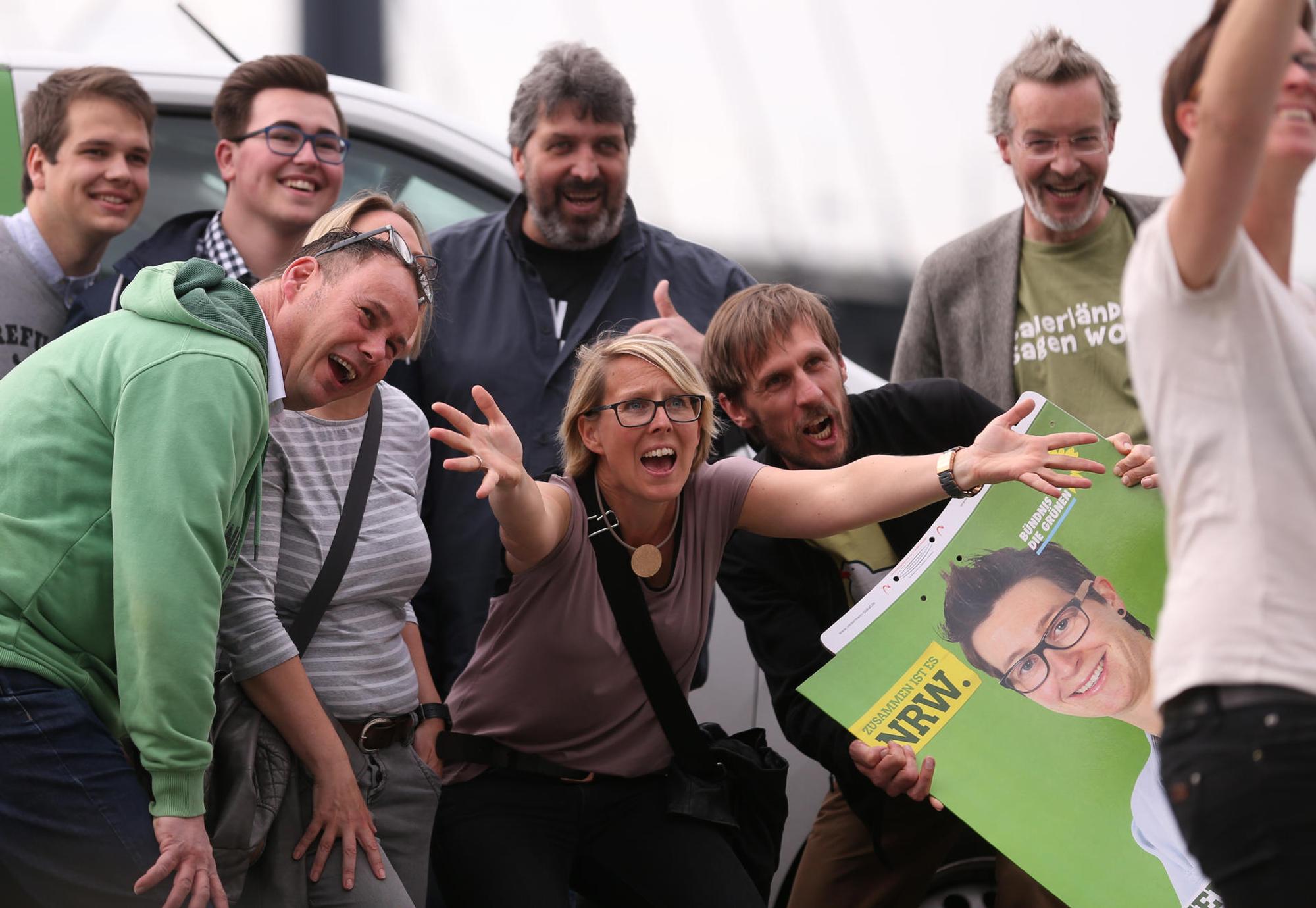 Grüne mit guter Laune