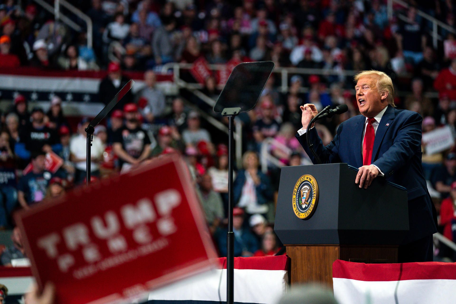 Trump vor Anhängern