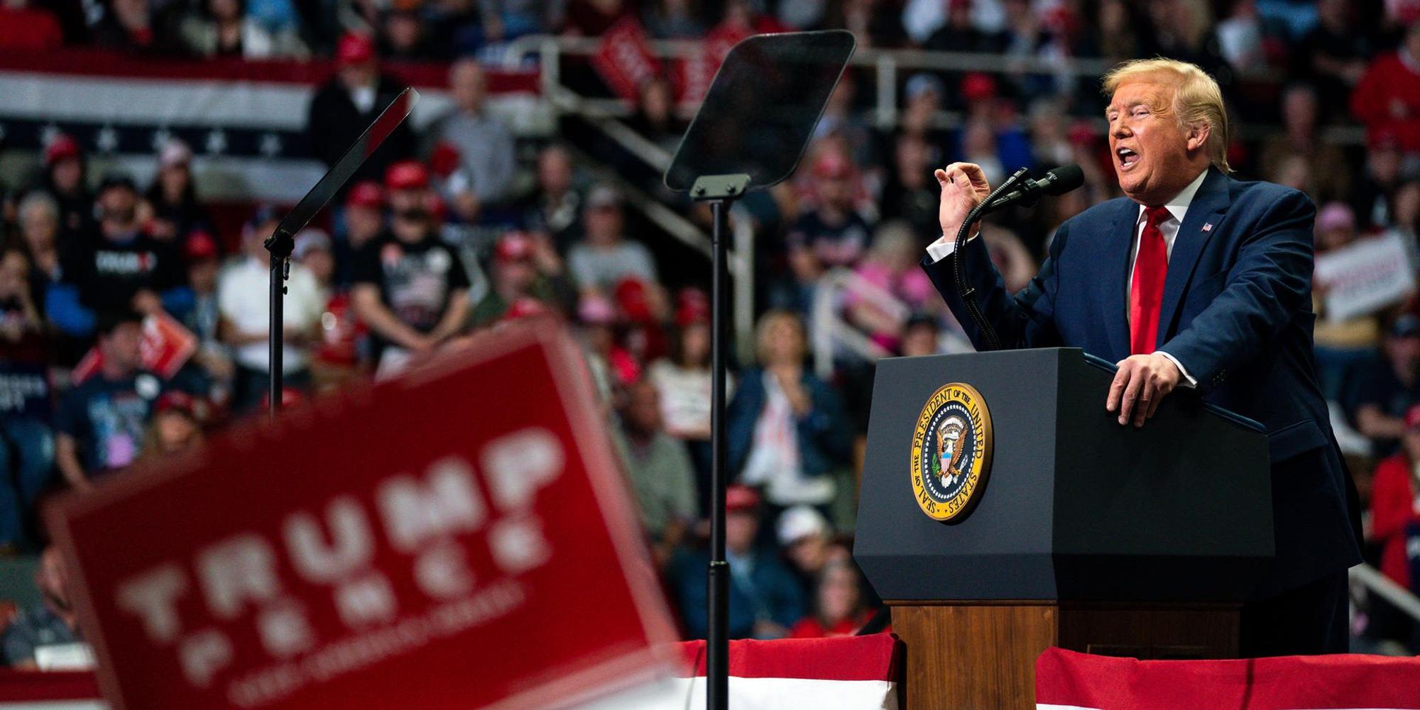 Trump vor Anhängern