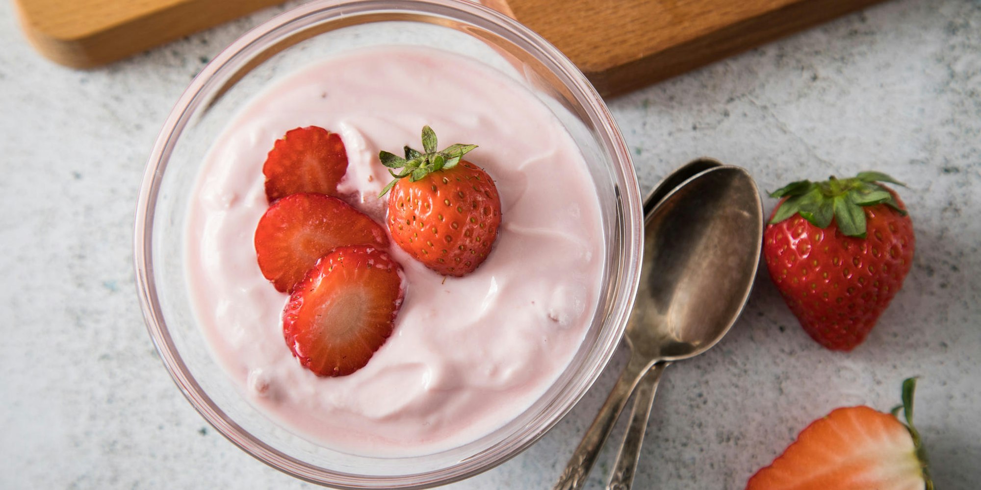 erdbeeren im frozen yogurt