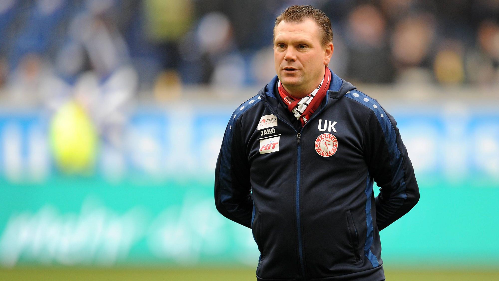 Trainer Uwe Koschinat in seiner Zeit bei Fortuna Köln.