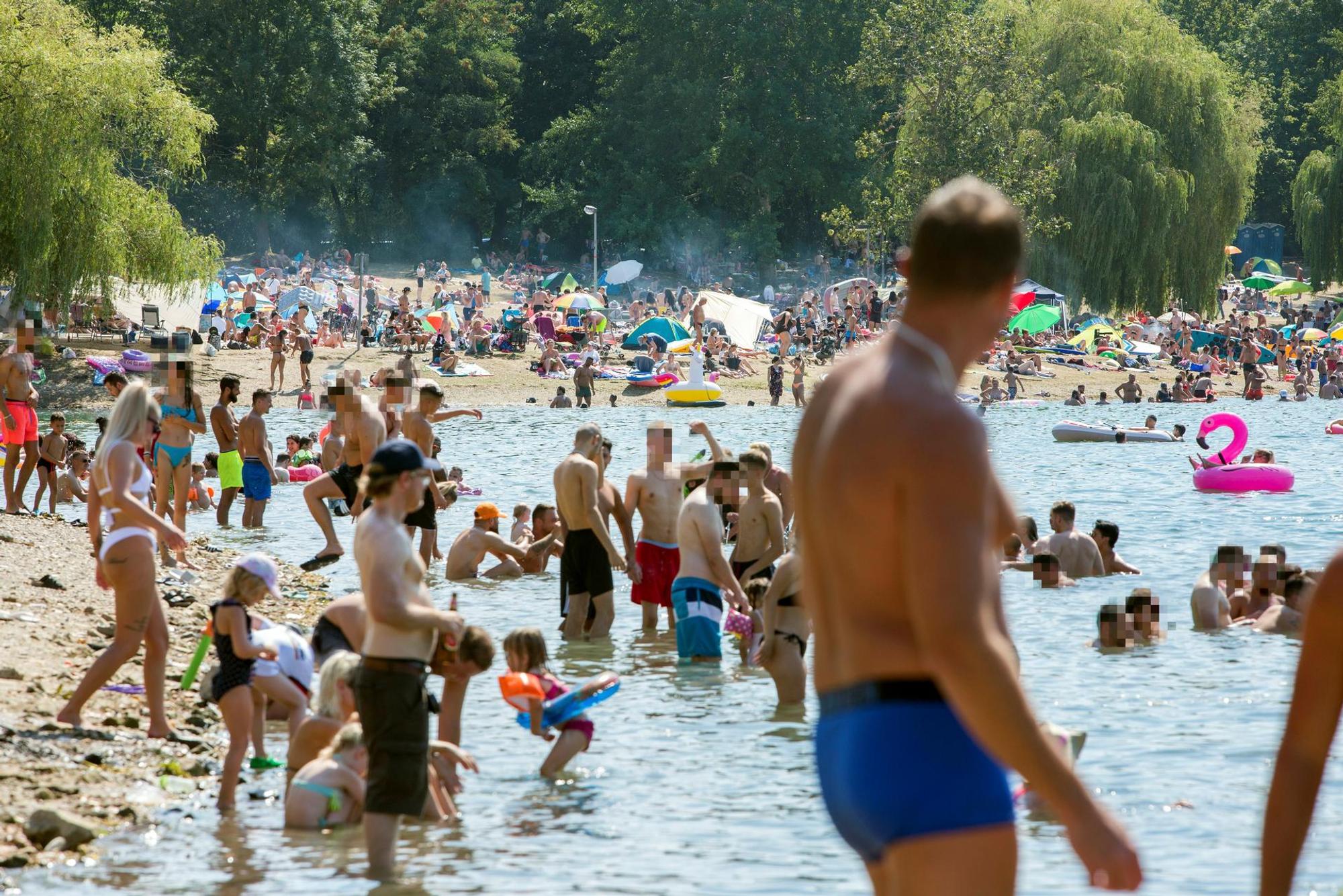 Fühlinger See Hitze Ansturm