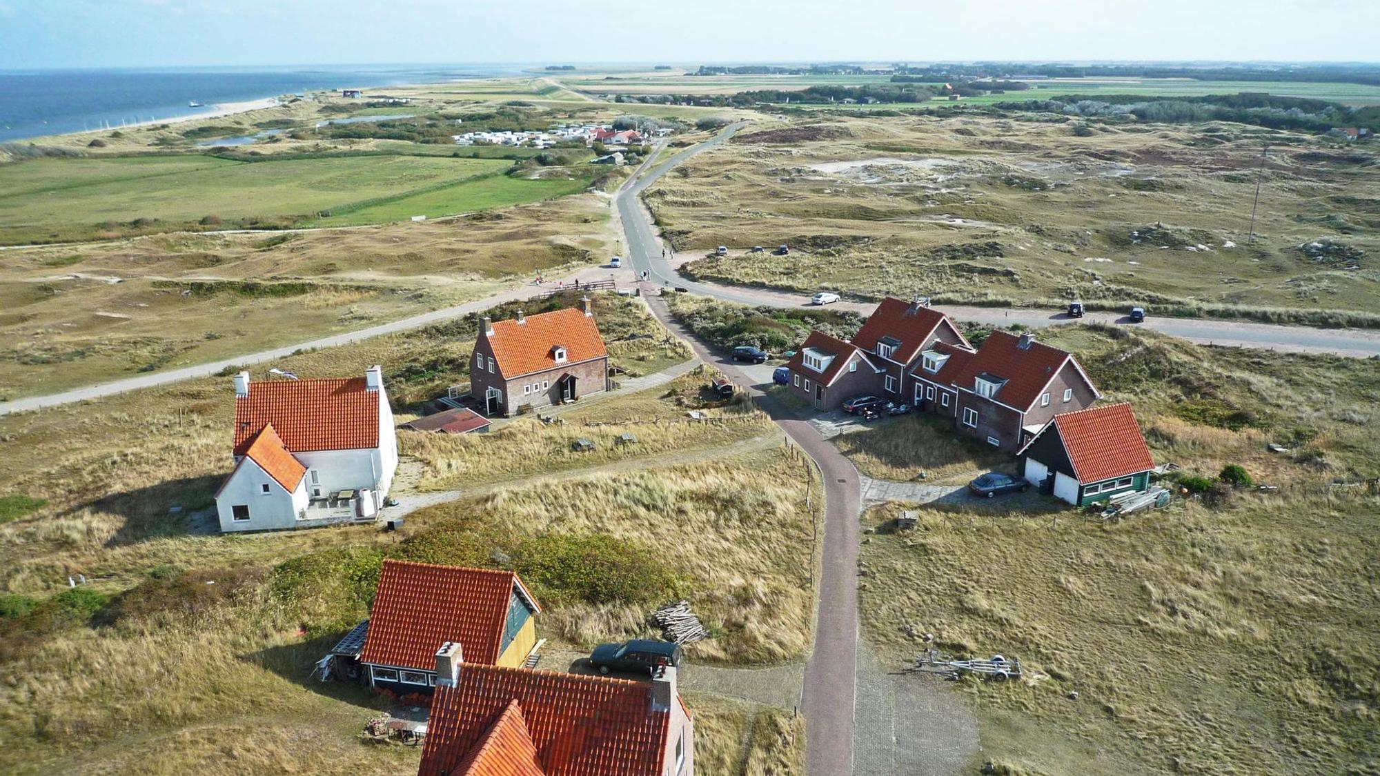 Blick vom Leuchtturm auf Texel.