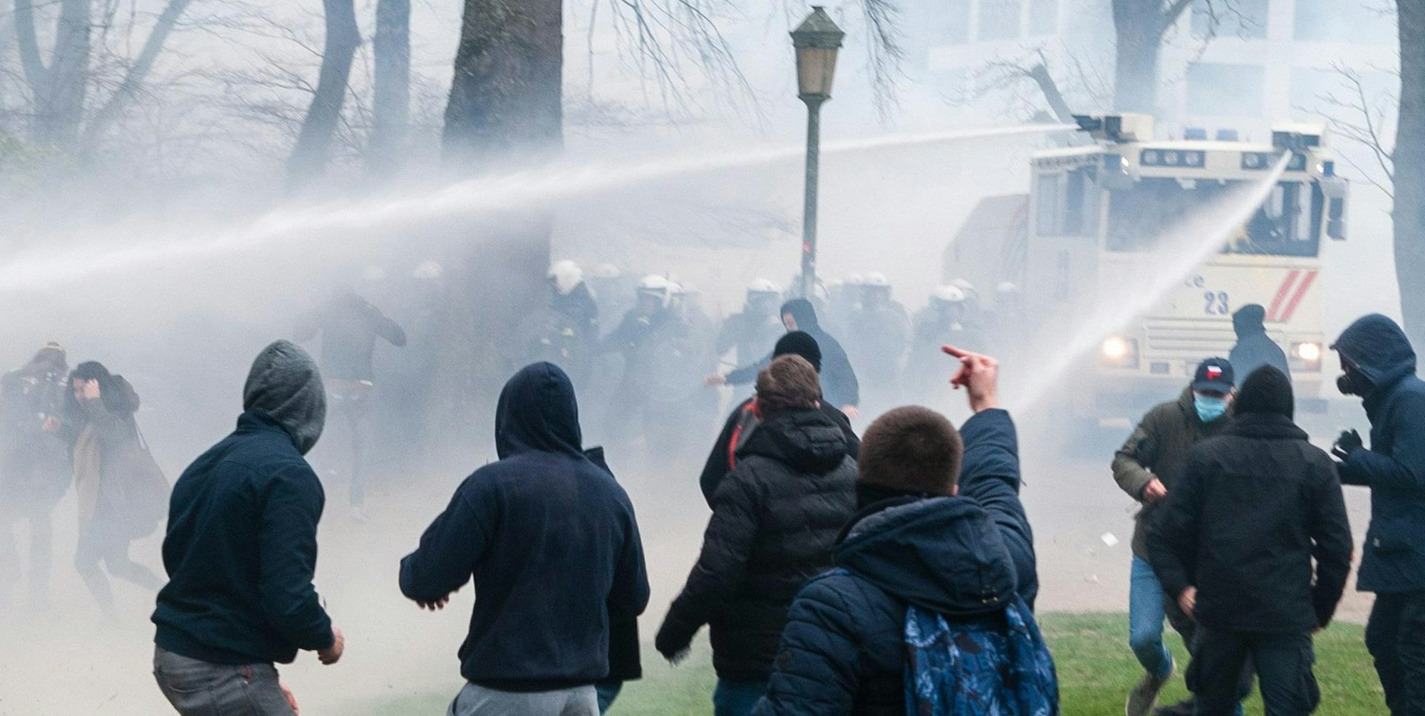 Wasserwerfer Brüssel