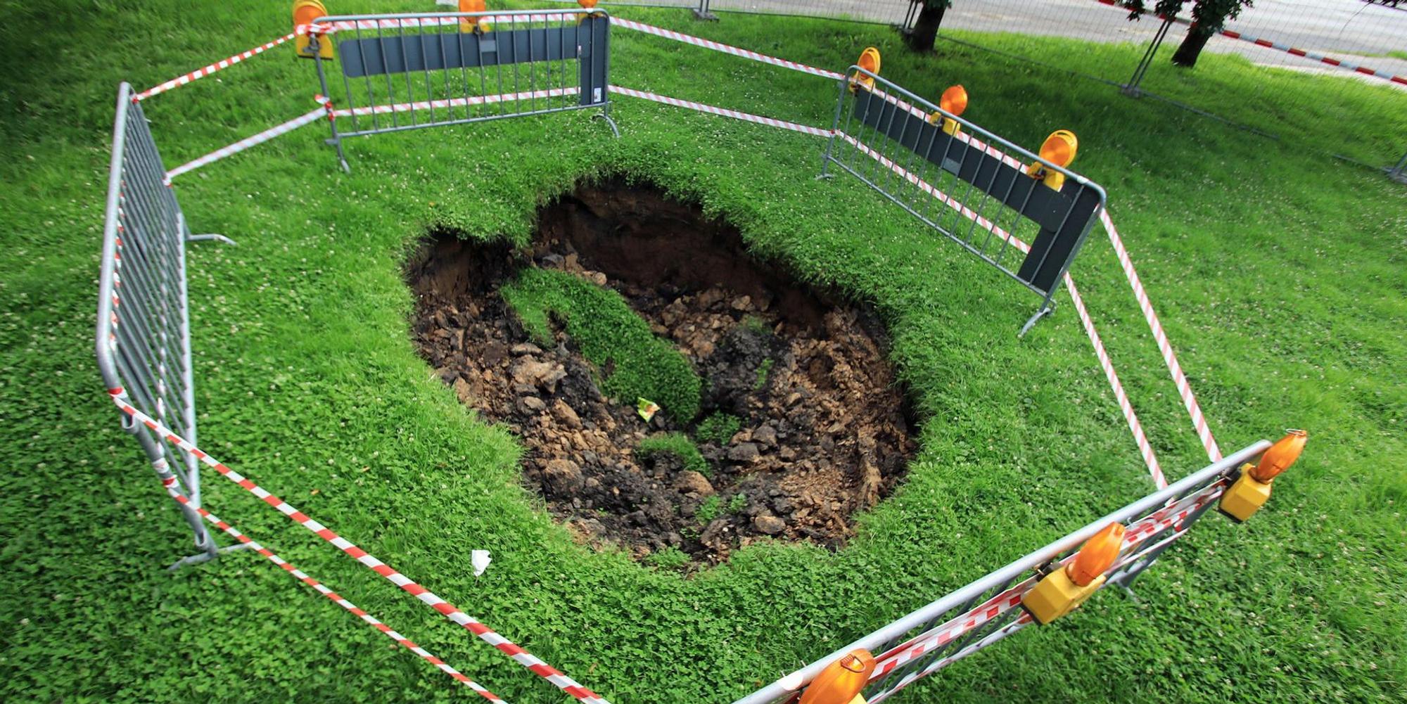 Krater in Frechen-Bachem