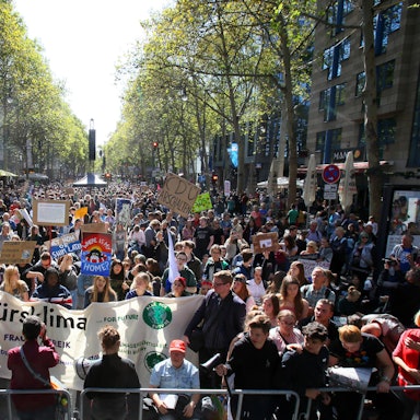 Demonstrierende auf dem Ring