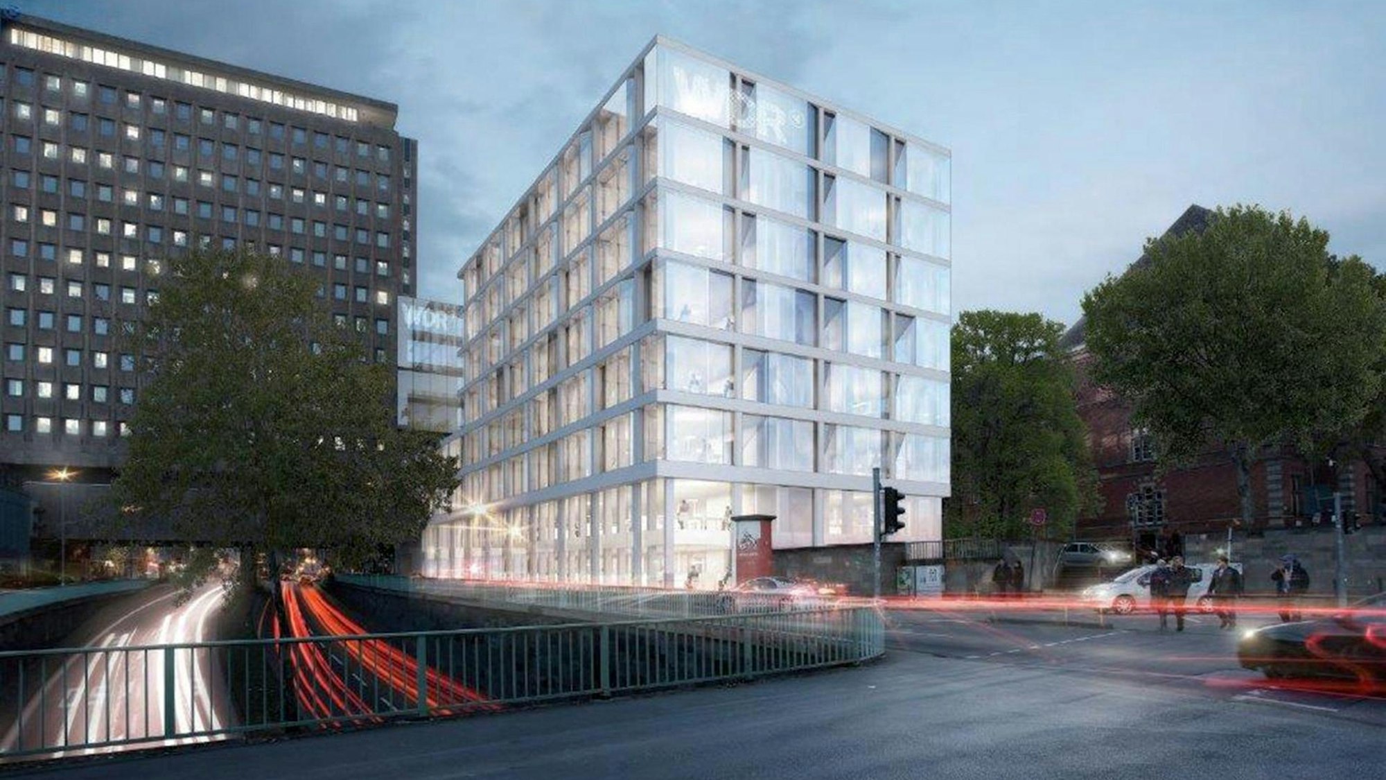 Die Visualisierung zeigt, wie das Filmhaus später einmal aussehen soll.