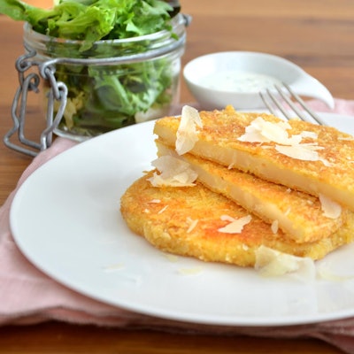 Sellerie Parmesan Schnitzel dpa