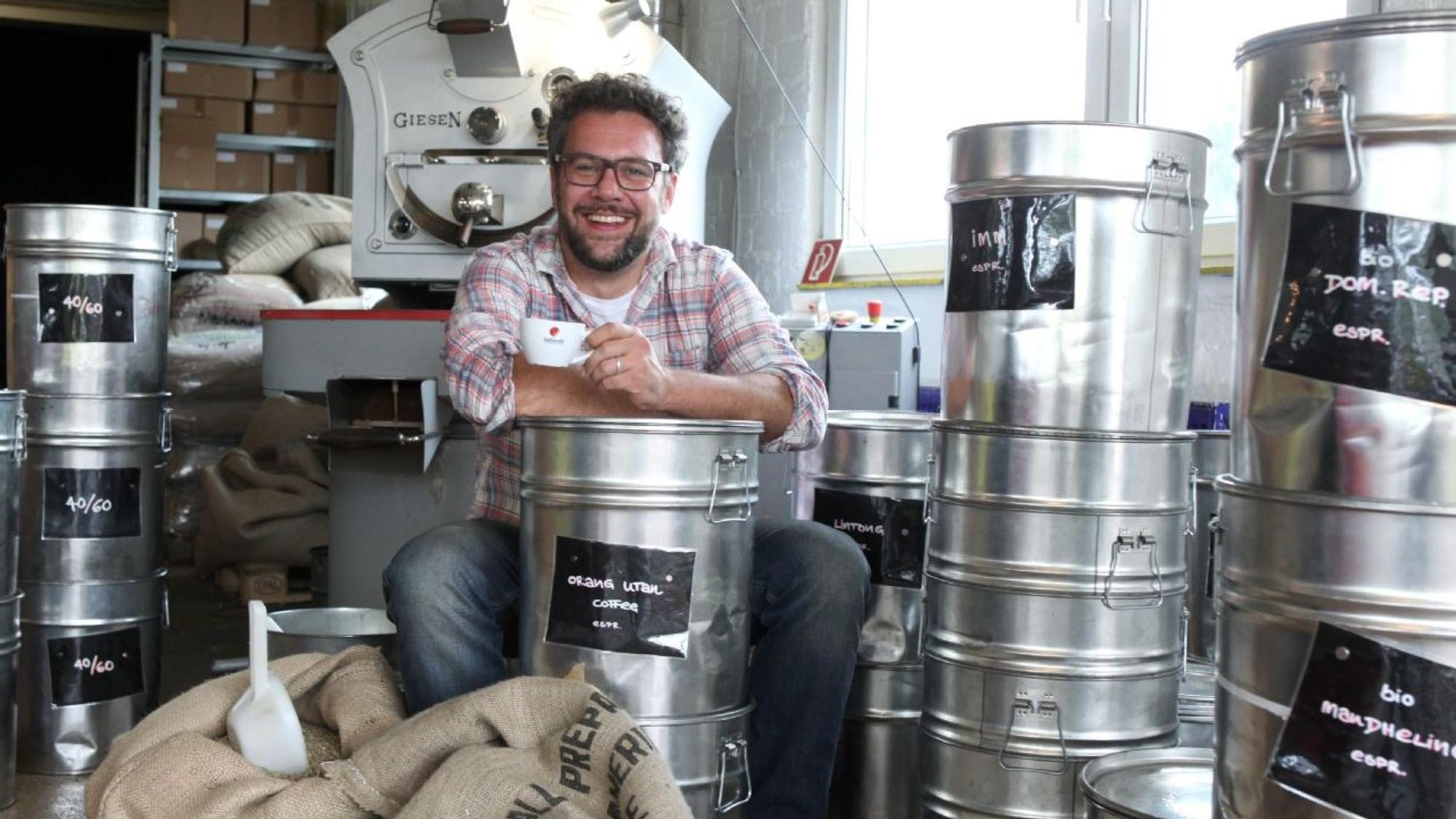 Moritz Eylandt, Chef der Kaffeerösterei Heilandt.
