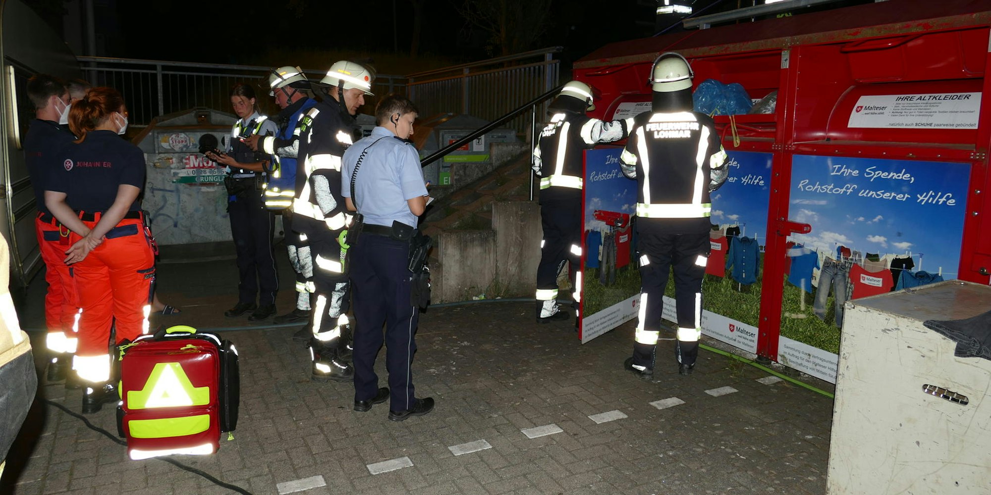 Junge aus Container gerette
