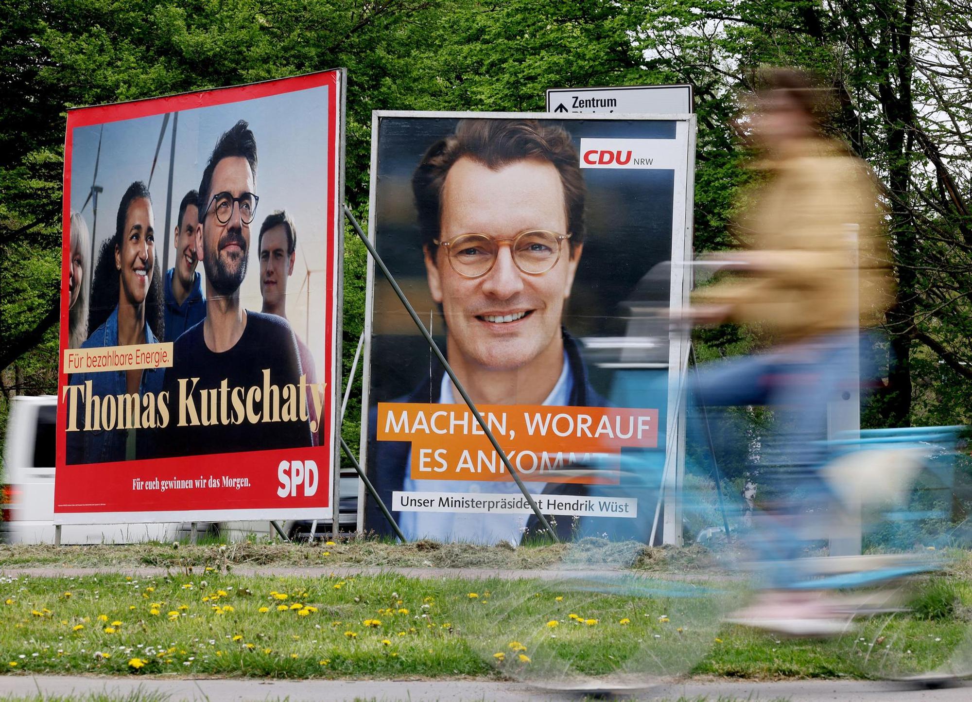 Wüst Kutschaty Plakate dpa
