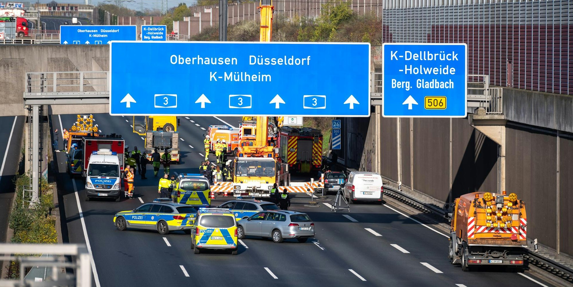 A3 Unfall von oben