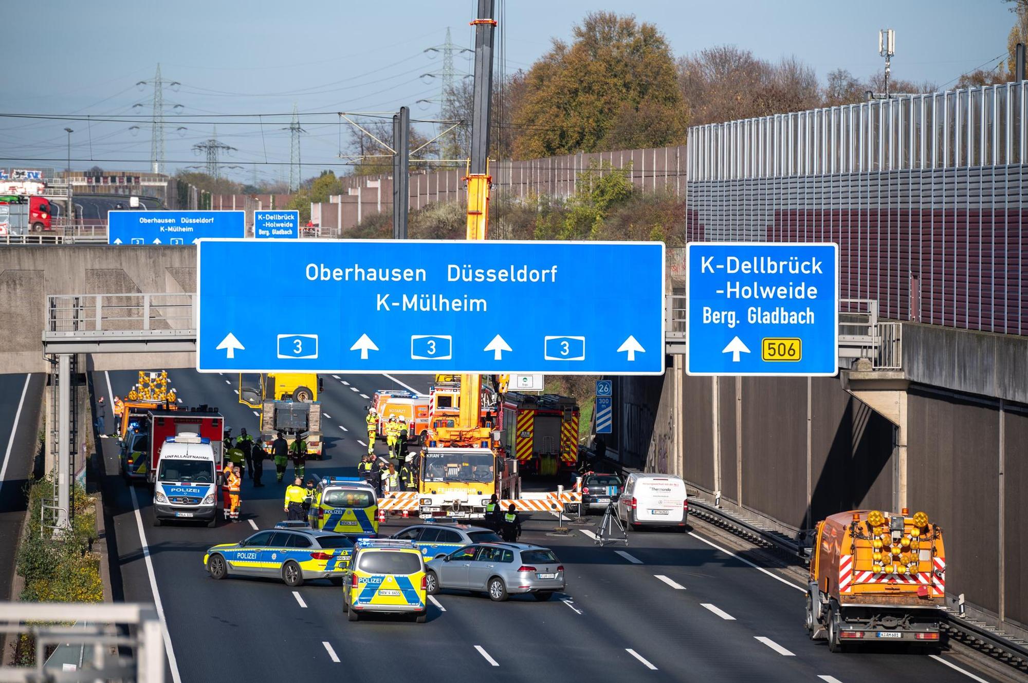 A3 Unfall von oben