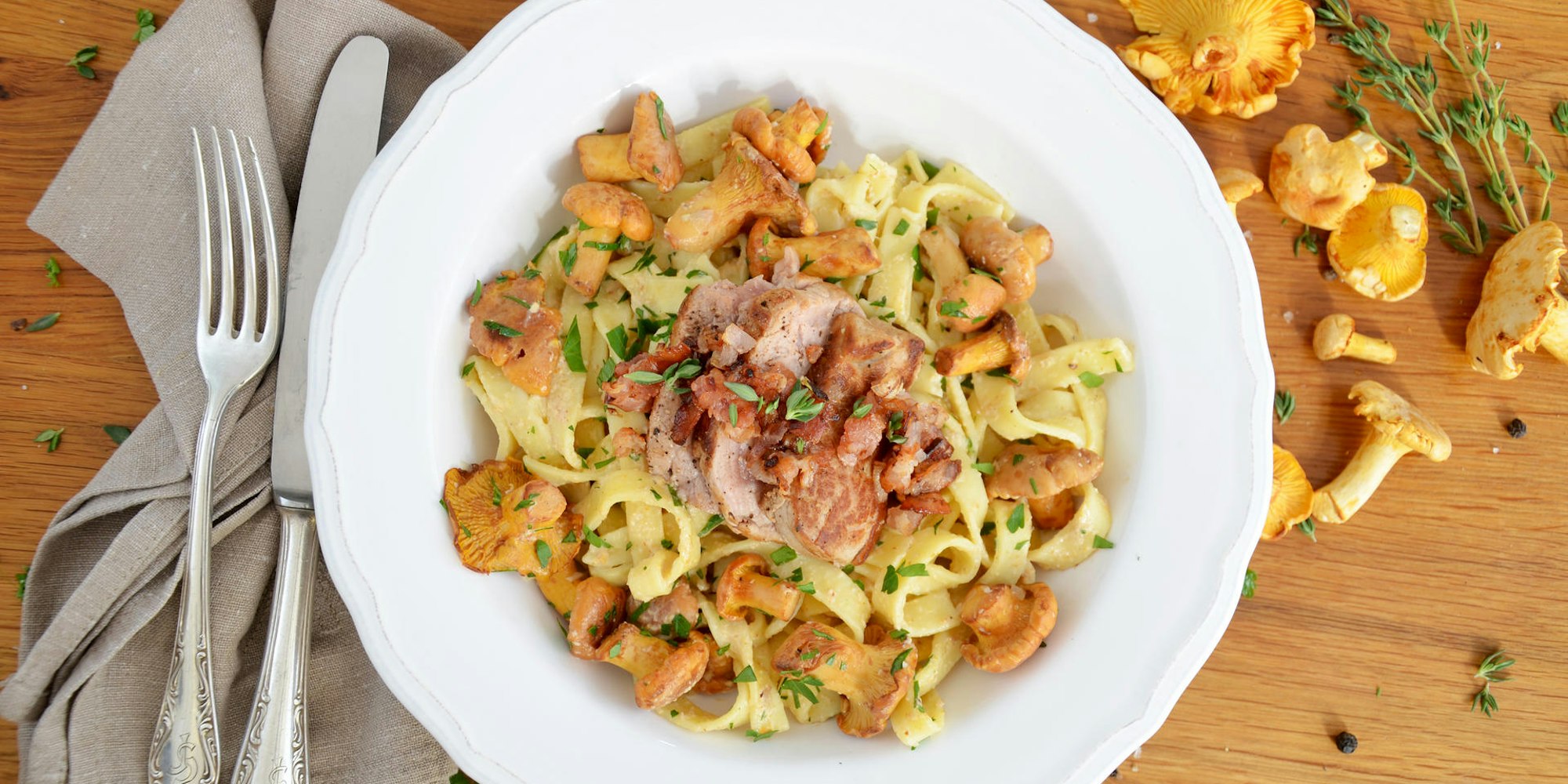 rezept d woche tagliatelle pfifferlinge