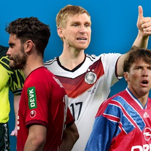 Fußballer-Ausraster Collage