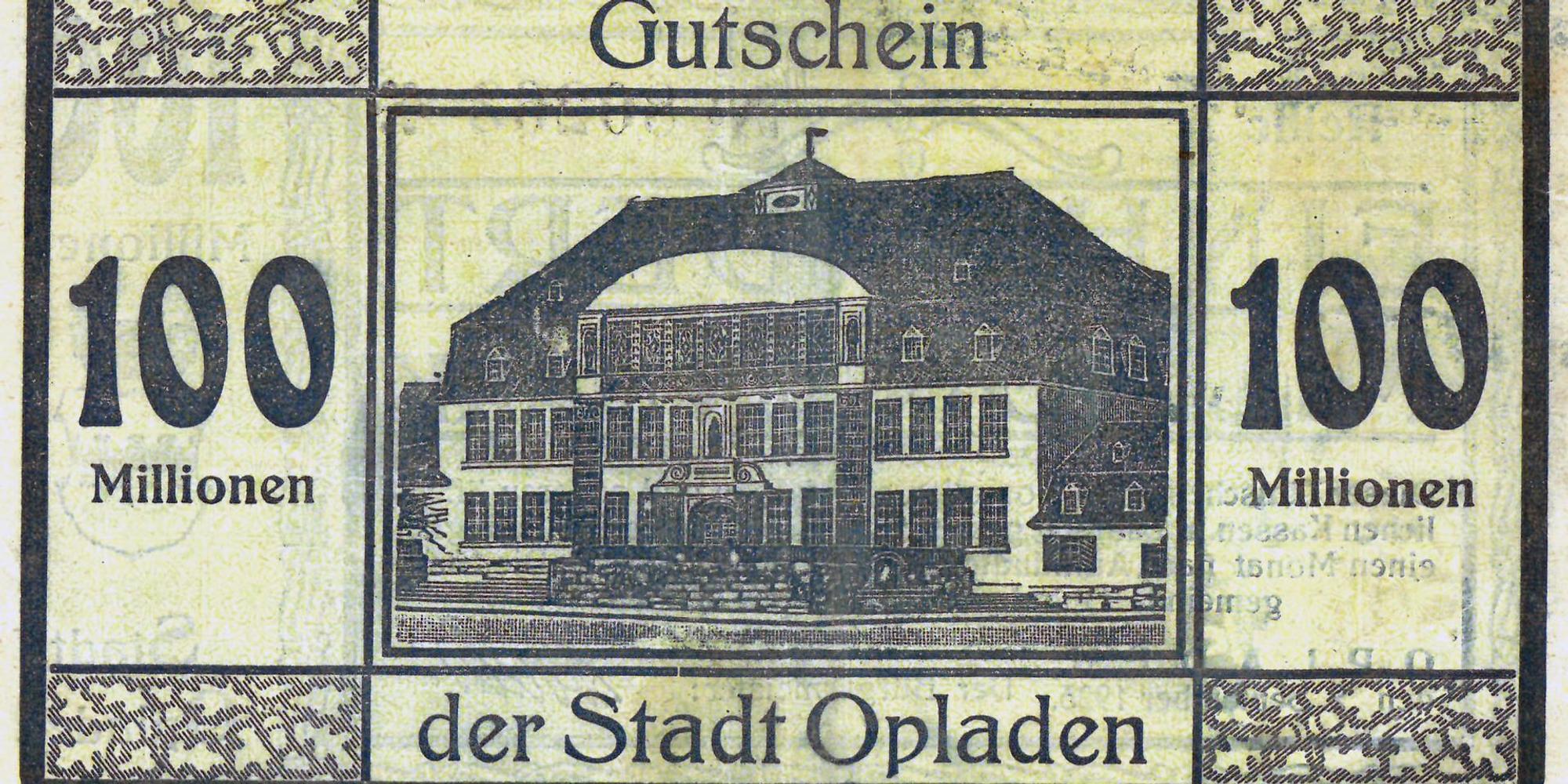 Inflationsgeld Opladen Motiv Im Hederichsfeld Quelle Stadtarchiv_9400.0091v