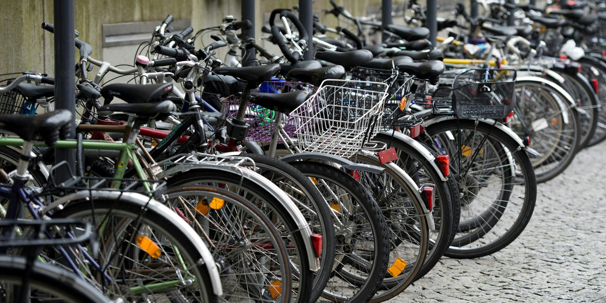 Abgestellte Fahrräder