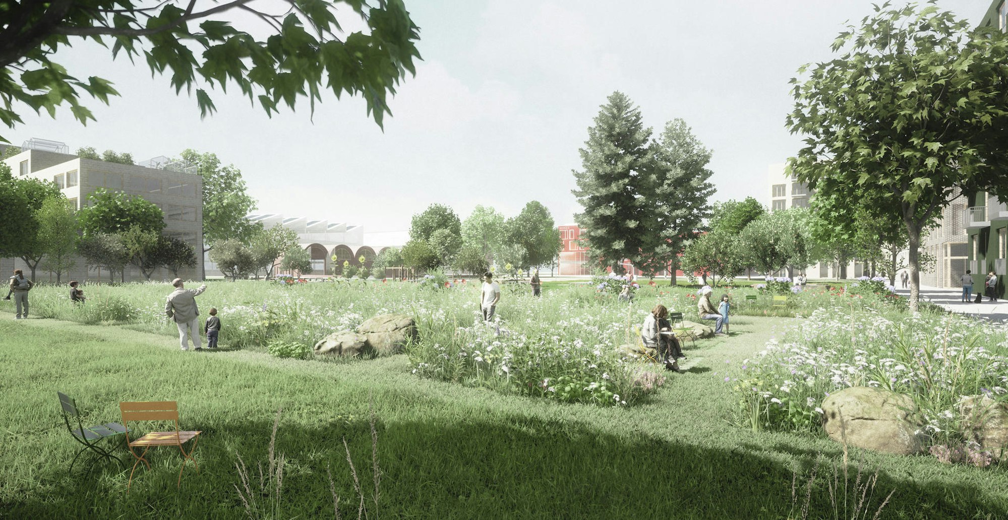 Max-Becker-Areal_Cityförster_urbanegestalt_Perspektive ParkQuelle PANDIO...