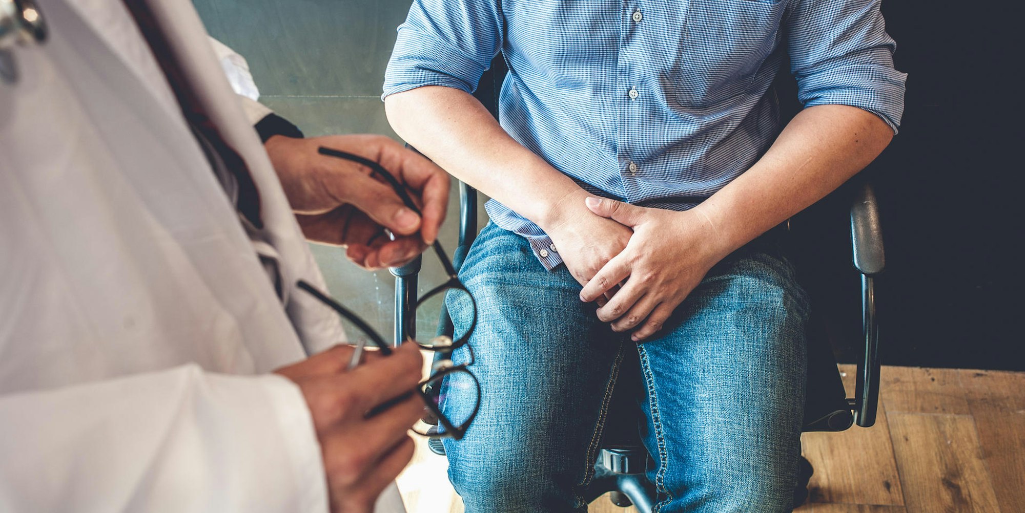 Mann beim Urologen Getty Images