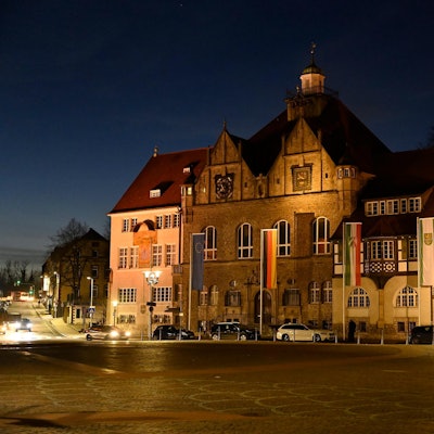 Gladbacher Rathaus Earth Hour 061021