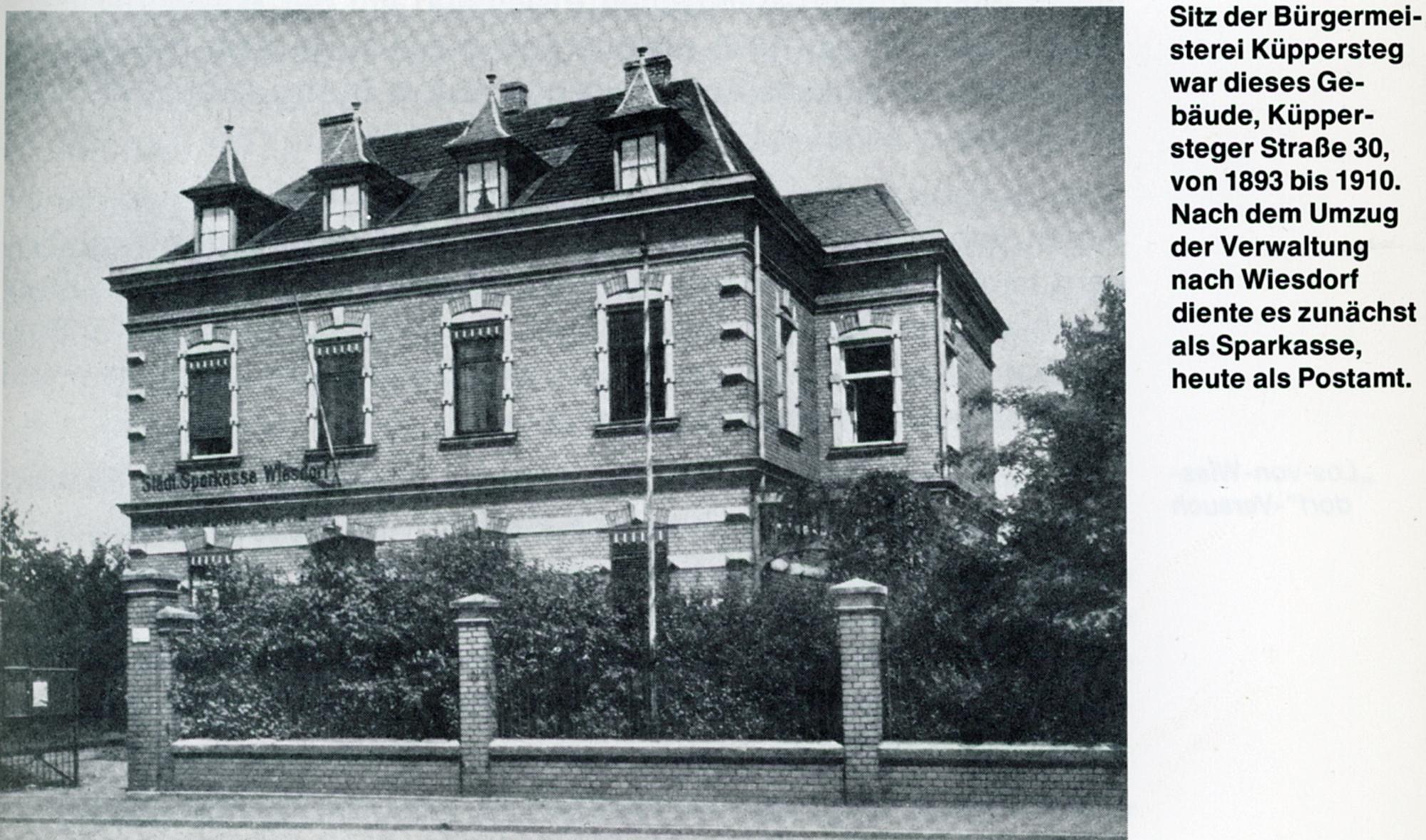 1893-1910 Rathaus BM KÜP Credit Stadtarchiv Leverkusen