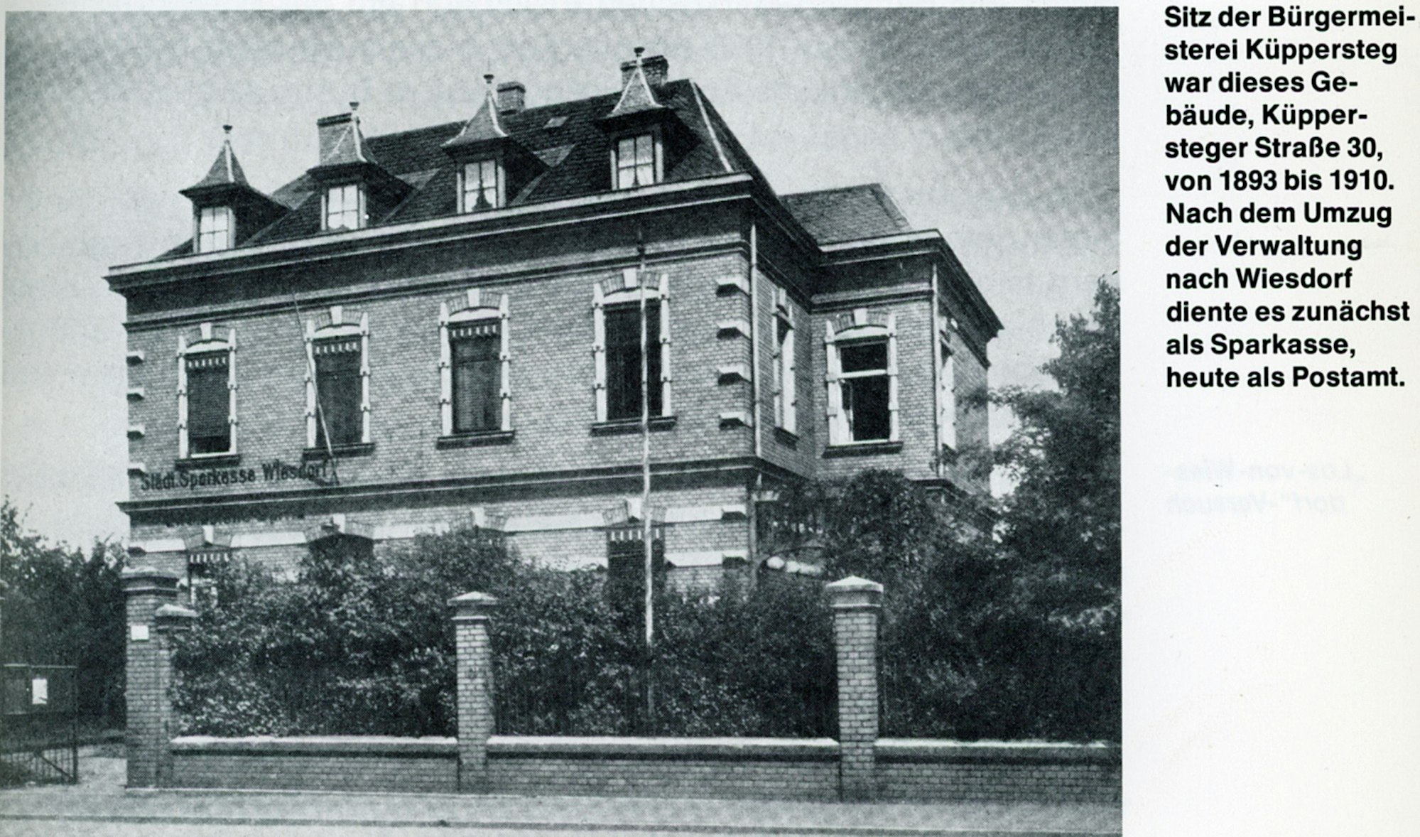 1893-1910 Rathaus BM KÜP Credit Stadtarchiv Leverkusen